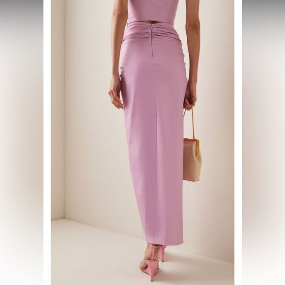 Lapointe Revolve Top Skirt SET Faux Leather Blossom Pink Size 4 - Picture 3 of 15